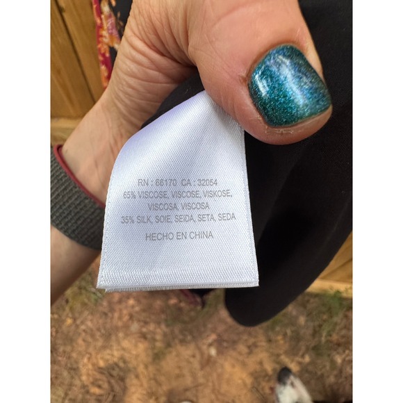 Kachel x Anthropologie Floral Silk Blend Midi Colorblock Dress Size 4P Petite - Picture 9 of 10